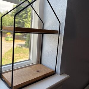 Target Black and Brown Display Shelf Modern Wall Decor